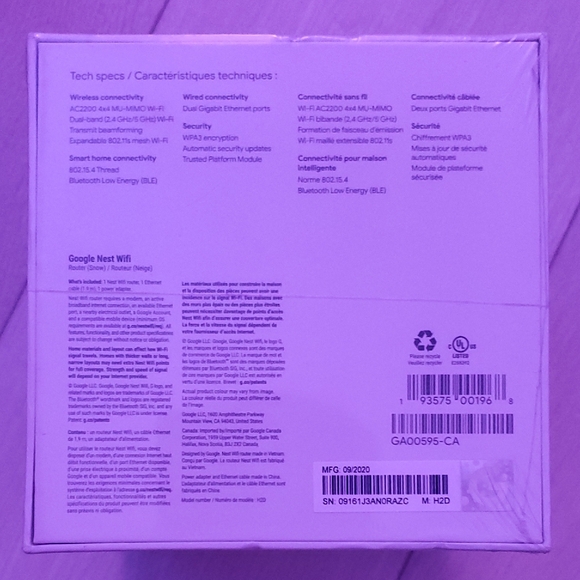 Google Nest Wifi System in White - Picture 2 of 2